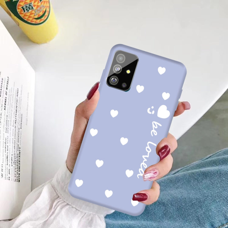 For Galaxy S20 Smiling Love Heart Pattern Frosted TPU Protective Case