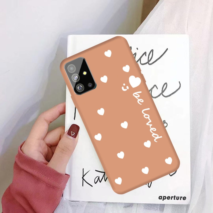 For Galaxy S20 Smiling Love Heart Pattern Frosted TPU Protective Case