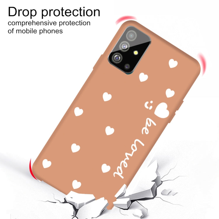 For Galaxy S20 Smiling Love Heart Pattern Frosted TPU Protective Case