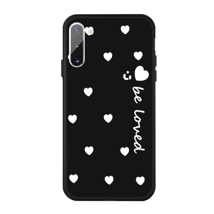 For Galaxy Note10 Smiling Love Heart Pattern Frosted TPU Protective Case