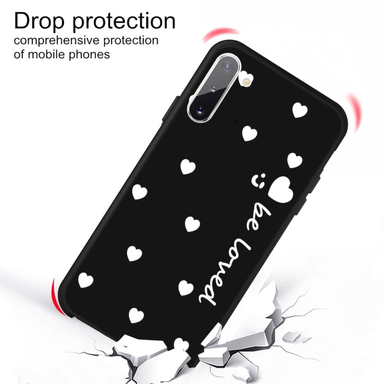 For Galaxy Note10 Smiling Love Heart Pattern Frosted TPU Protective Case