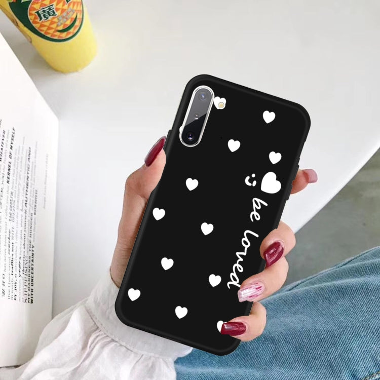 For Galaxy Note10 Smiling Love Heart Pattern Frosted TPU Protective Case