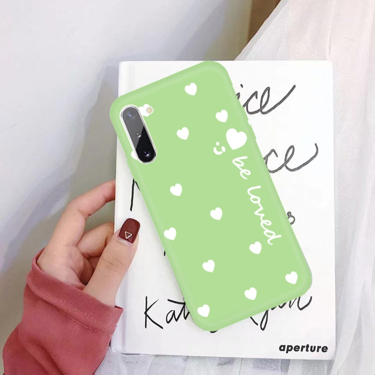 For Galaxy Note10 Smiling Love Heart Pattern Frosted TPU Protective Case
