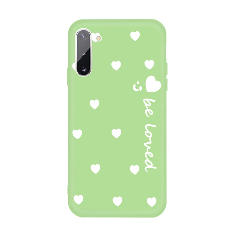 For Galaxy Note10 Smiling Love Heart Pattern Frosted TPU Protective Case