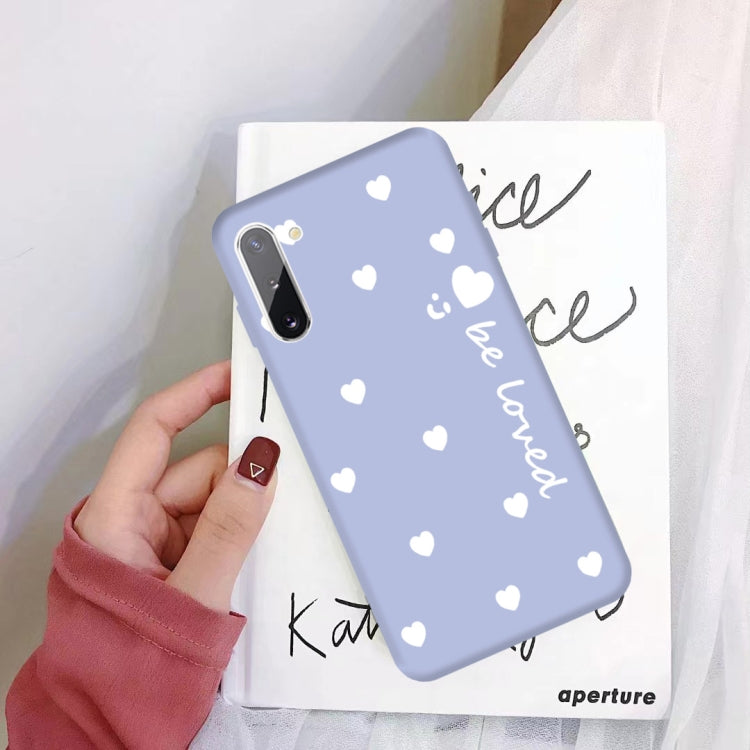 For Galaxy Note10 Smiling Love Heart Pattern Frosted TPU Protective Case