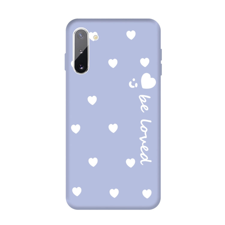 For Galaxy Note10 Smiling Love Heart Pattern Frosted TPU Protective Case