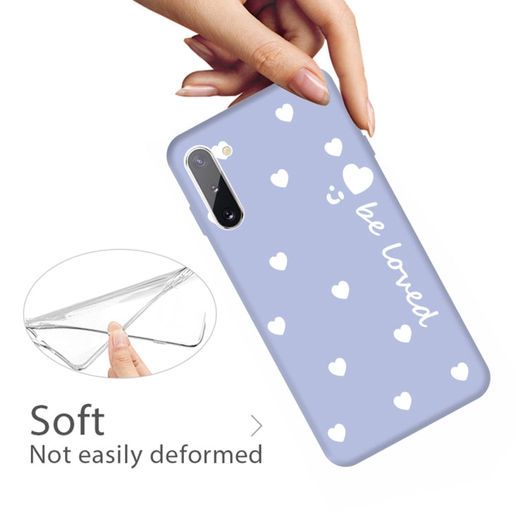 For Galaxy Note10 Smiling Love Heart Pattern Frosted TPU Protective Case