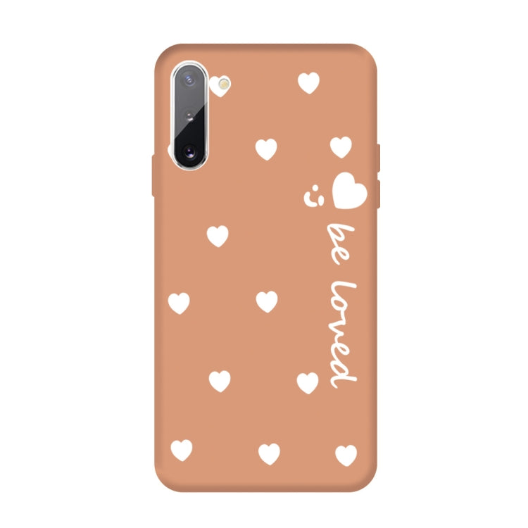 For Galaxy Note10 Smiling Love Heart Pattern Frosted TPU Protective Case