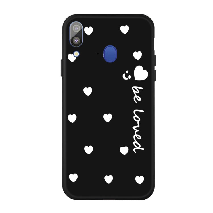 For Galaxy A30 Smiling Love Heart Pattern Frosted TPU Protective Case