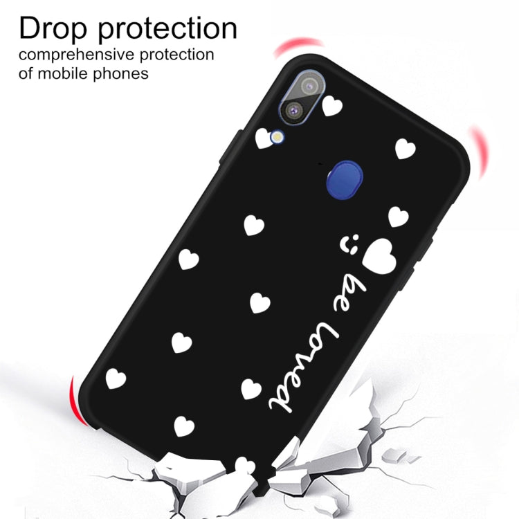 For Galaxy A30 Smiling Love Heart Pattern Frosted TPU Protective Case