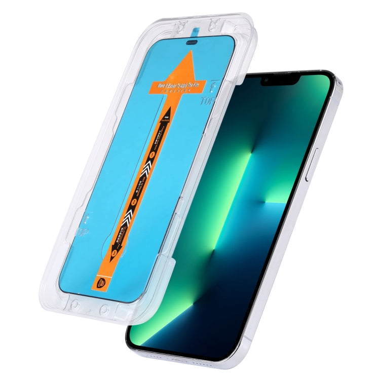 For iPhone 13 Pro Max Fast Attach Dust-proof Anti-static Tempered Glass Film