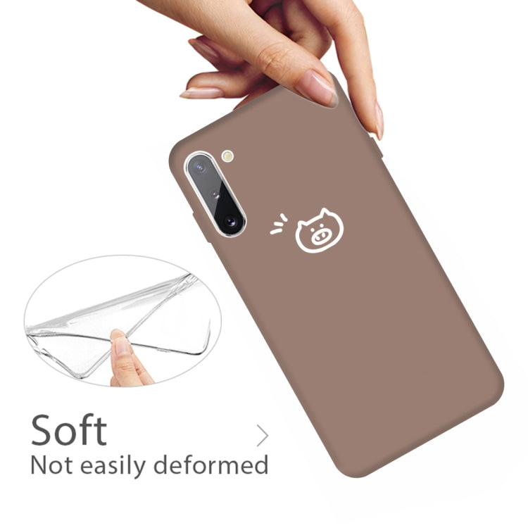 For Galaxy Note10 Little Pig Pattern Frosted TPU Protective Case