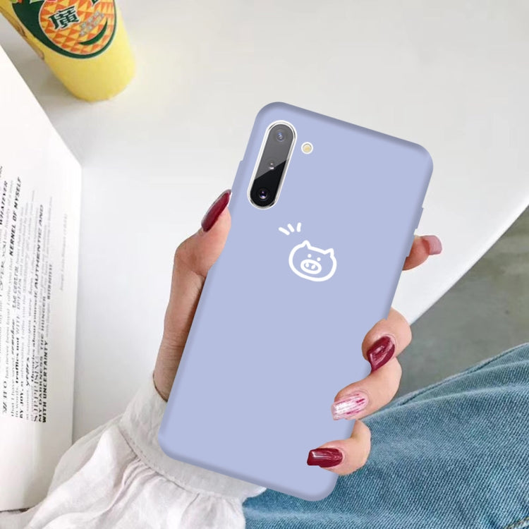For Galaxy Note10 Little Pig Pattern Frosted TPU Protective Case