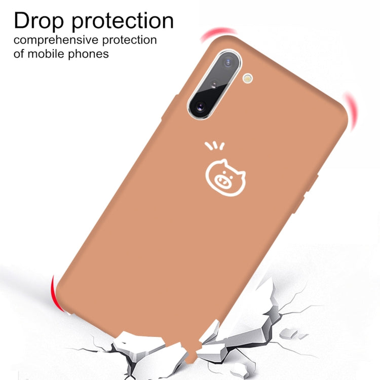 For Galaxy Note10 Little Pig Pattern Frosted TPU Protective Case