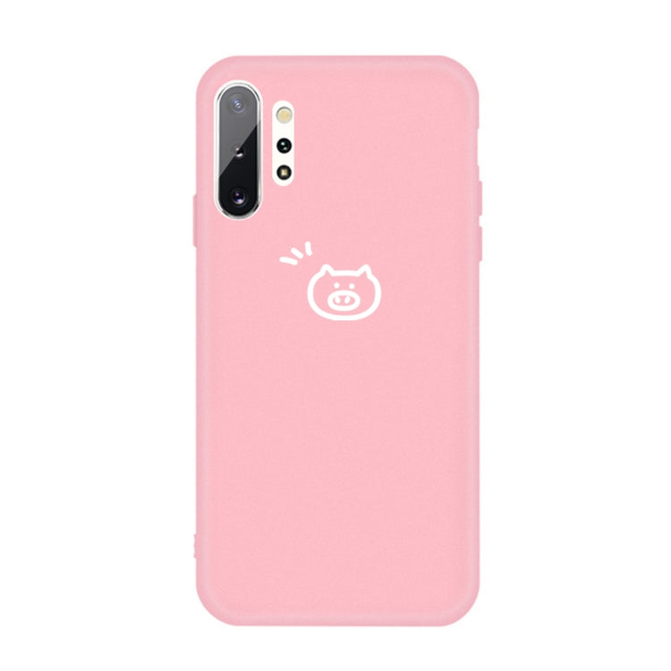 For Galaxy Note10+ Little Pig Pattern Frosted TPU Protective Case