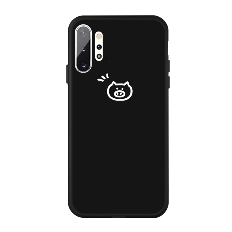 For Galaxy Note10+ Little Pig Pattern Frosted TPU Protective Case