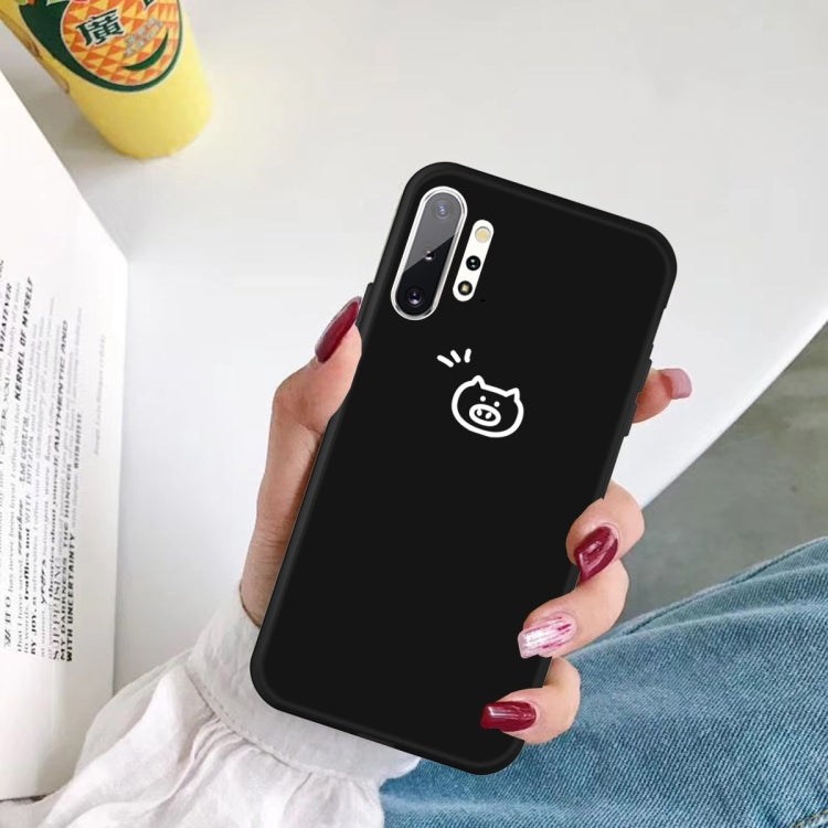 For Galaxy Note10+ Little Pig Pattern Frosted TPU Protective Case