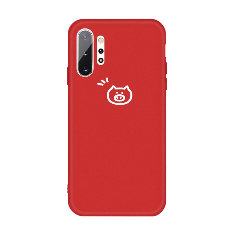 For Galaxy Note10+ Little Pig Pattern Frosted TPU Protective Case