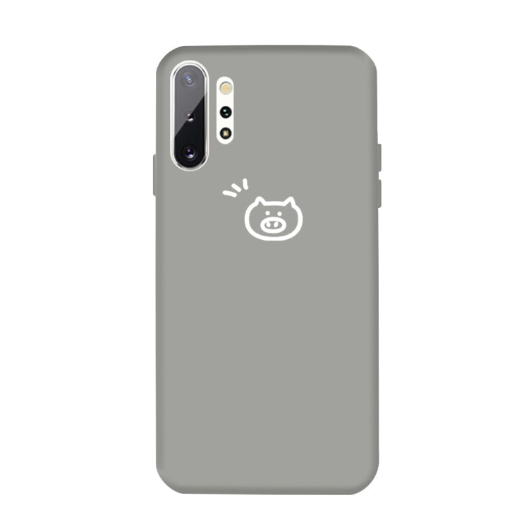 For Galaxy Note10+ Little Pig Pattern Frosted TPU Protective Case
