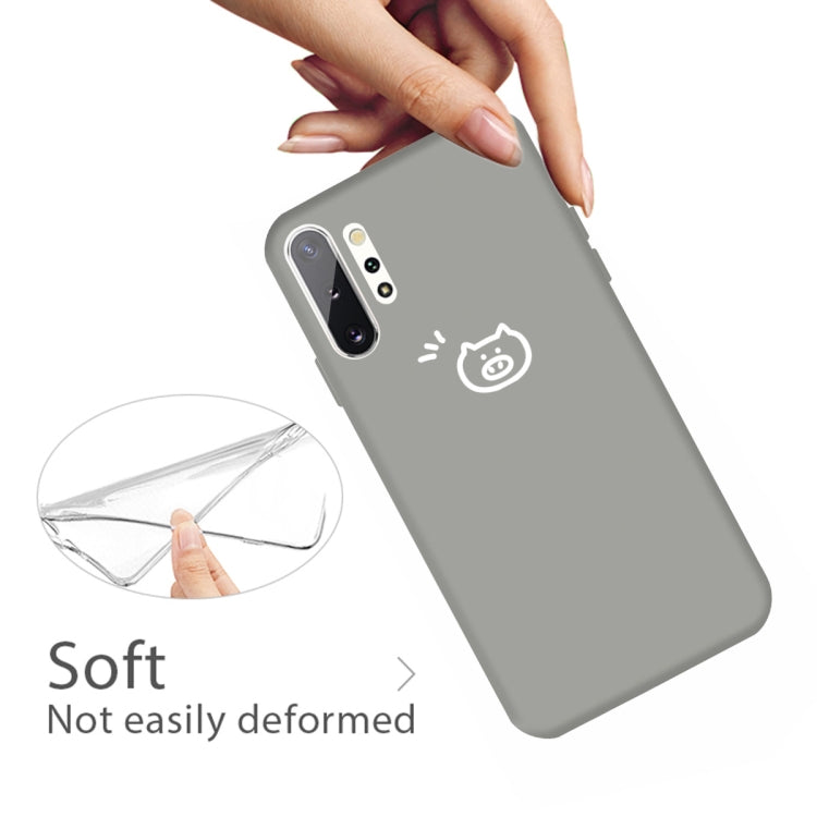 For Galaxy Note10+ Little Pig Pattern Frosted TPU Protective Case