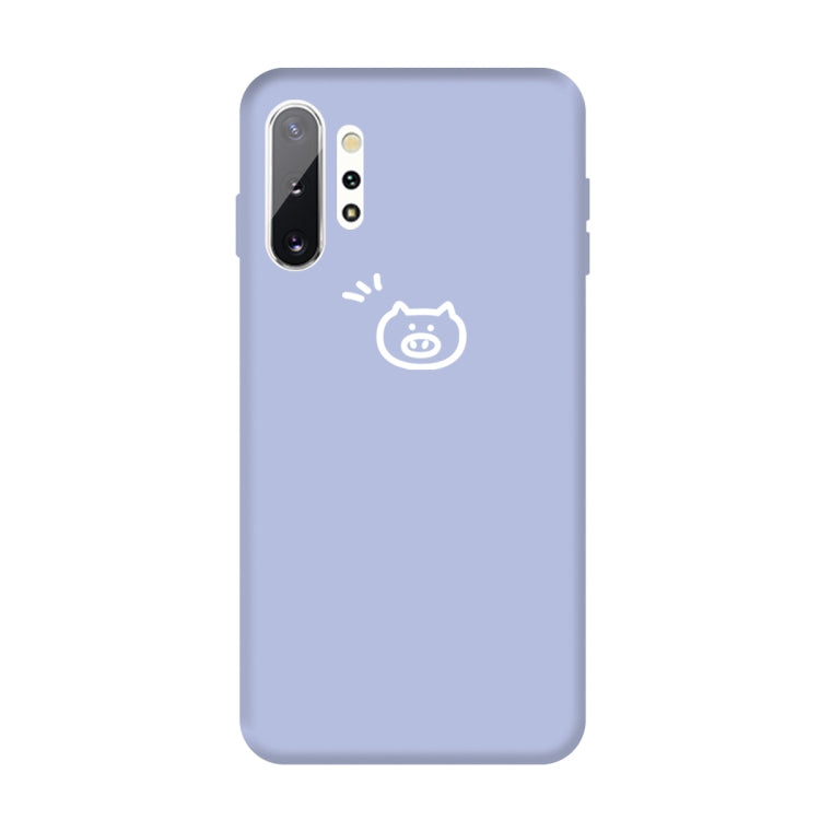 For Galaxy Note10+ Little Pig Pattern Frosted TPU Protective Case
