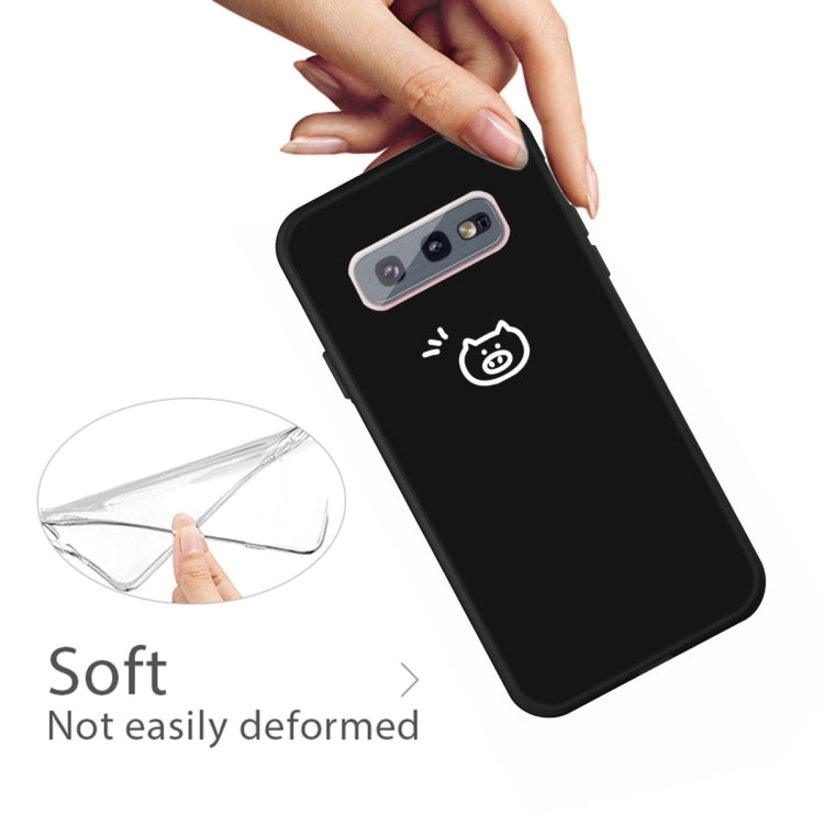 For Galaxy S10 Little Pig Pattern Frosted TPU Protective Case