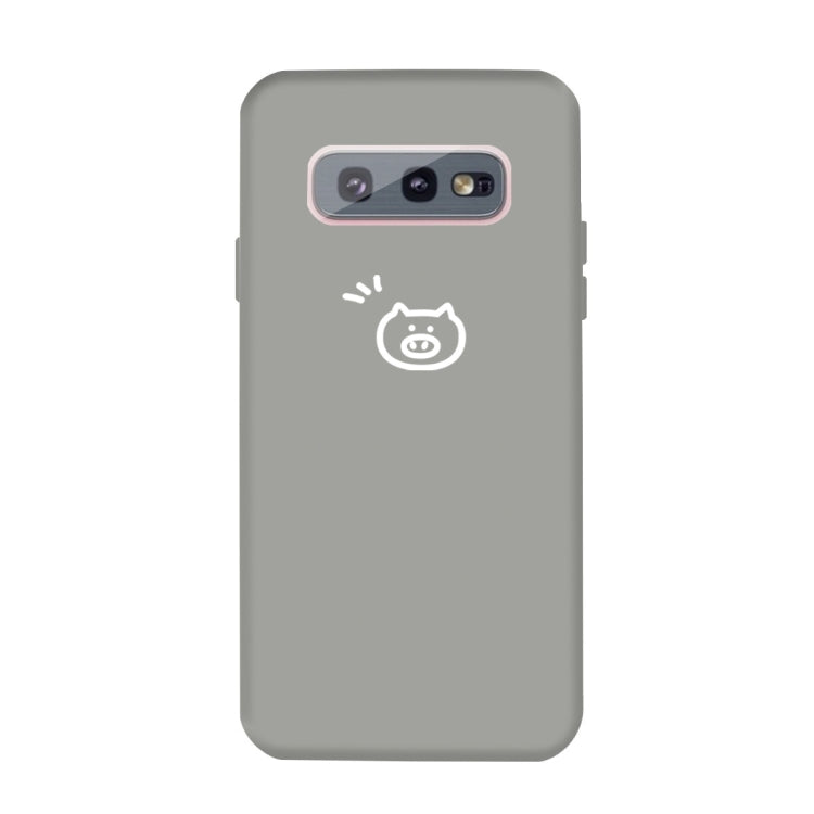 For Galaxy S10 Little Pig Pattern Frosted TPU Protective Case