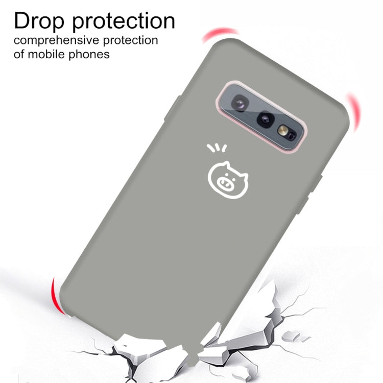 For Galaxy S10 Little Pig Pattern Frosted TPU Protective Case