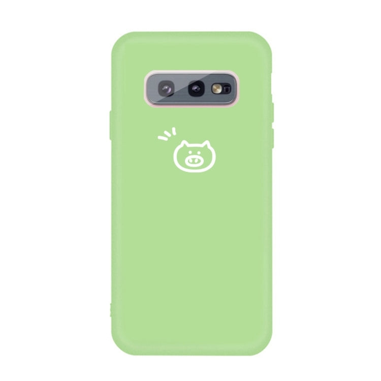 For Galaxy S10 Little Pig Pattern Frosted TPU Protective Case