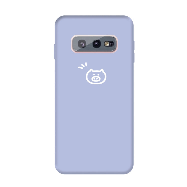 For Galaxy S10e Little Pig Pattern Frosted TPU Protective Case