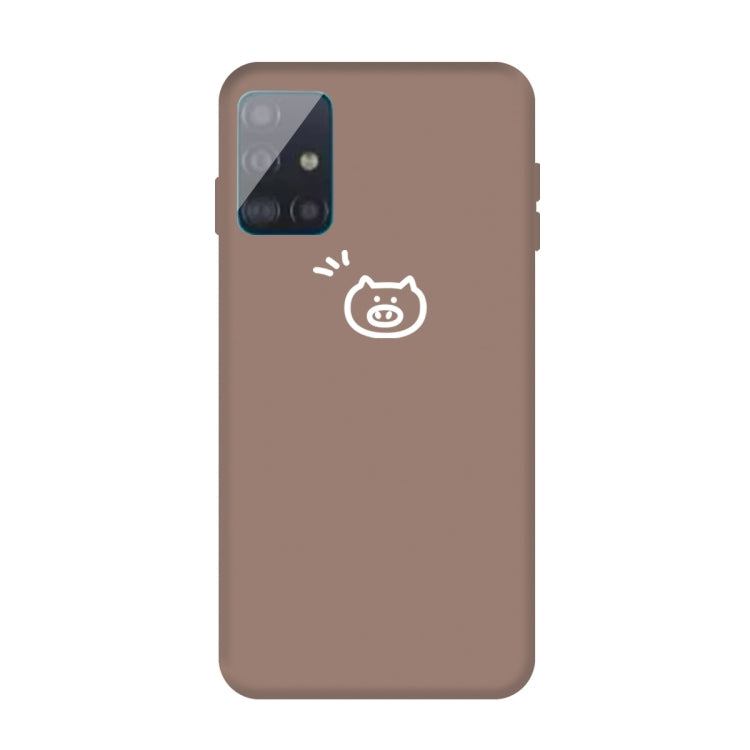 For Galaxy A71 Little Pig Pattern Frosted TPU Protective Case