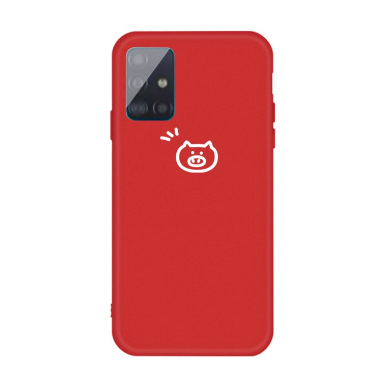 For Galaxy A51 Little Pig Pattern Frosted TPU Protective Case