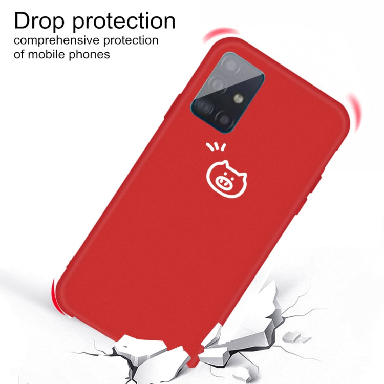 For Galaxy A51 Little Pig Pattern Frosted TPU Protective Case