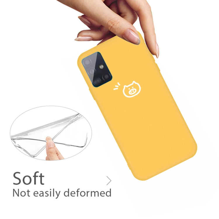 For Galaxy A51 Little Pig Pattern Frosted TPU Protective Case