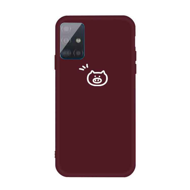 For Galaxy A51 Little Pig Pattern Frosted TPU Protective Case