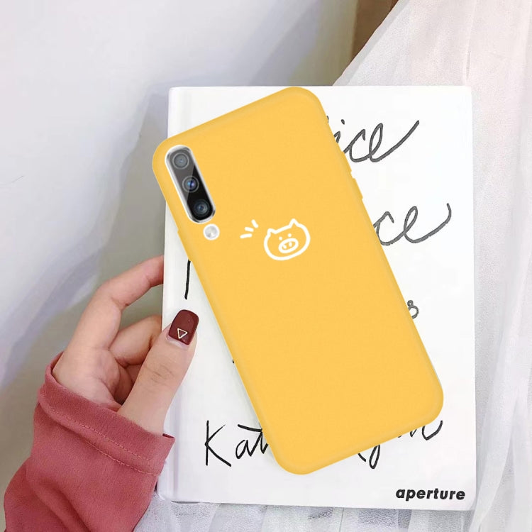 For Galaxy A50 Little Pig Pattern Frosted TPU Protective Case
