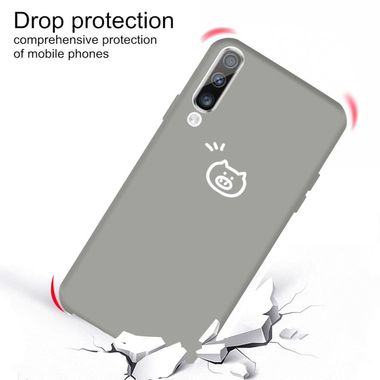 For Galaxy A50 Little Pig Pattern Frosted TPU Protective Case