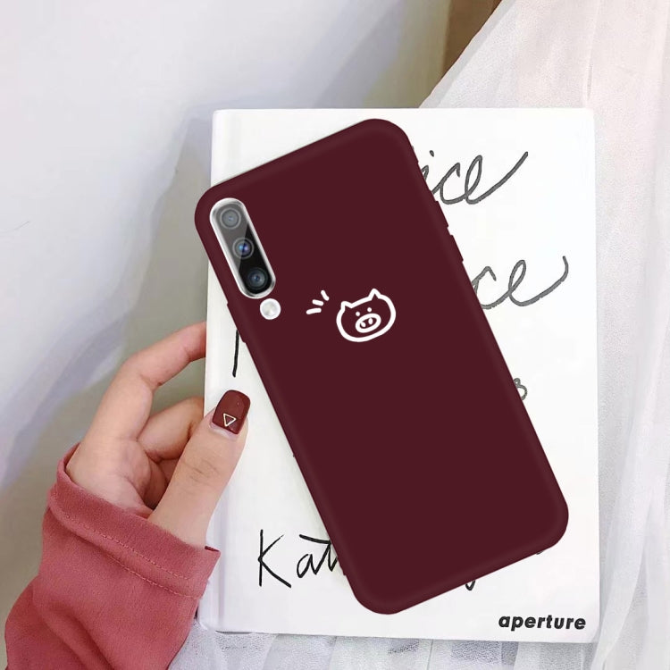 For Galaxy A50 Little Pig Pattern Frosted TPU Protective Case