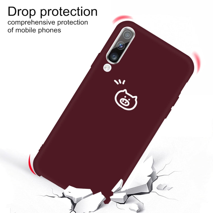 For Galaxy A50 Little Pig Pattern Frosted TPU Protective Case