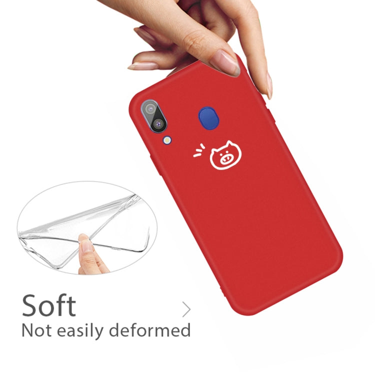 For Galaxy A30 Little Pig Pattern Frosted TPU Protective Case