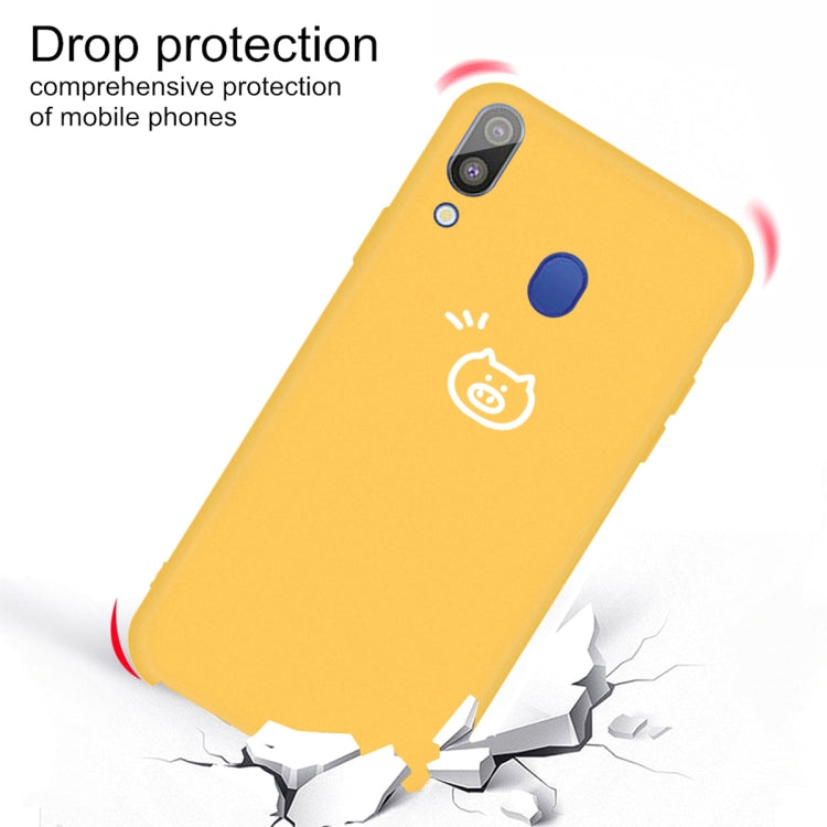 For Galaxy A30 Little Pig Pattern Frosted TPU Protective Case