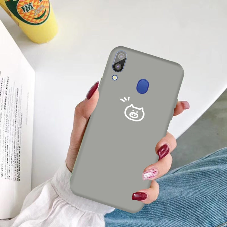 For Galaxy A30 Little Pig Pattern Frosted TPU Protective Case