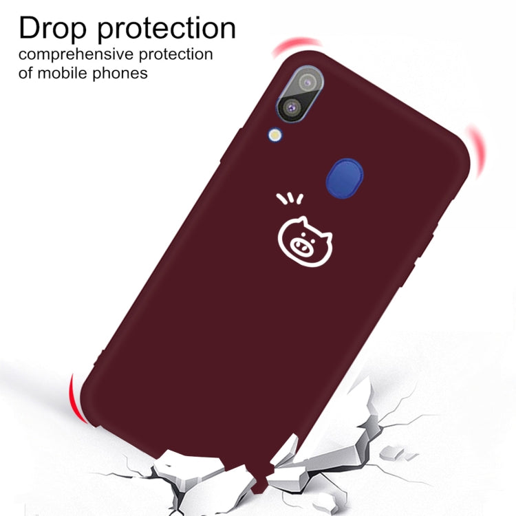 For Galaxy A30 Little Pig Pattern Frosted TPU Protective Case