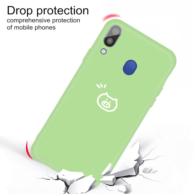 For Galaxy A30 Little Pig Pattern Frosted TPU Protective Case