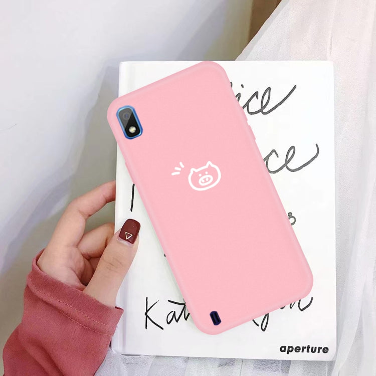 For Galaxy A10 Little Pig Pattern Frosted TPU Protective Case