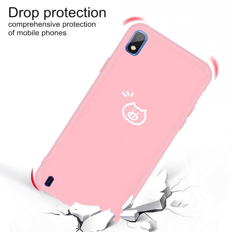 For Galaxy A10 Little Pig Pattern Frosted TPU Protective Case
