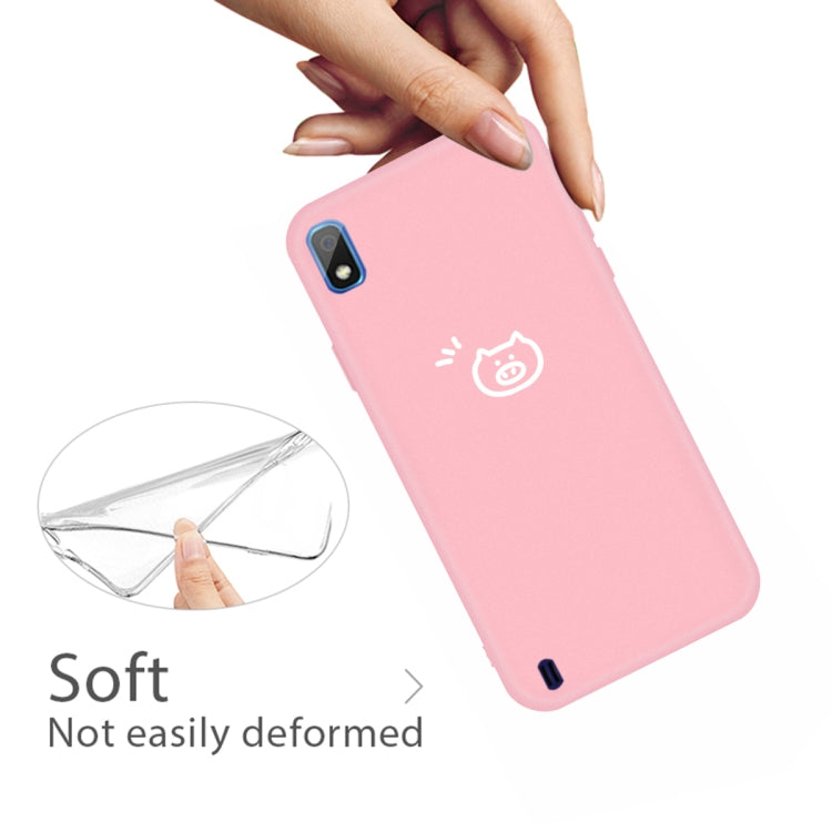 For Galaxy A10 Little Pig Pattern Frosted TPU Protective Case