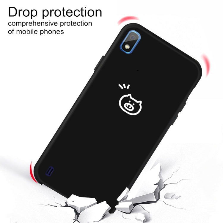 For Galaxy A10 Little Pig Pattern Frosted TPU Protective Case