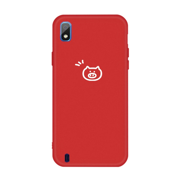 For Galaxy A10 Little Pig Pattern Frosted TPU Protective Case