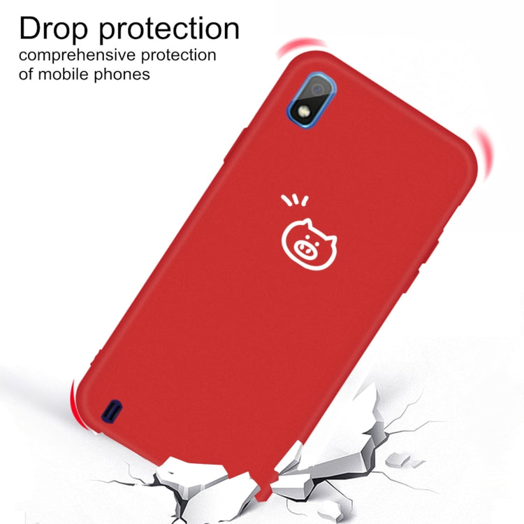 For Galaxy A10 Little Pig Pattern Frosted TPU Protective Case